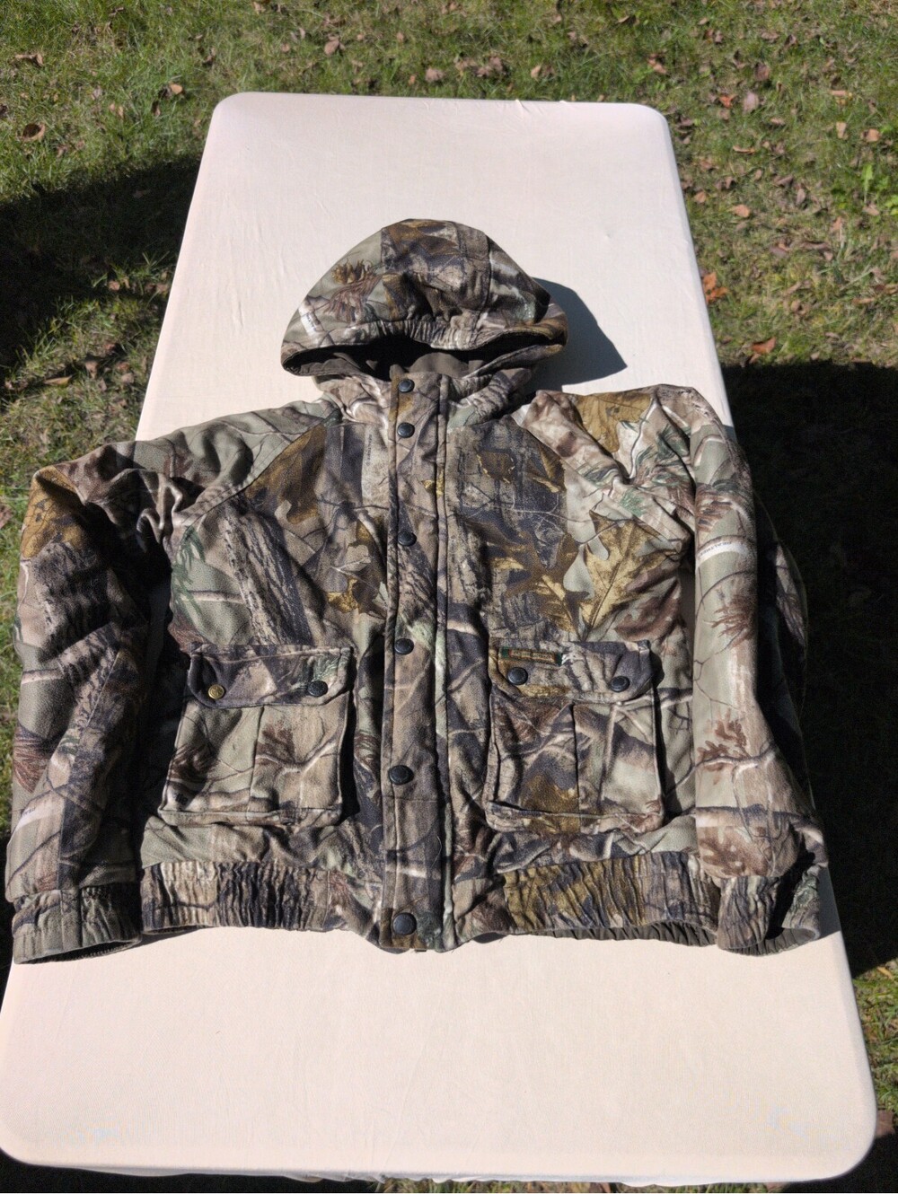 Remington Realtree Camo Reversible Jacket Youth 12/14 Brown Hooded Hunting Coat